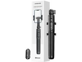 UGREEN LP586 szelfibot (univerzális, alumínium tripod állvány, állítható, bluetooth távkioldó, 150cm) FEKETE
